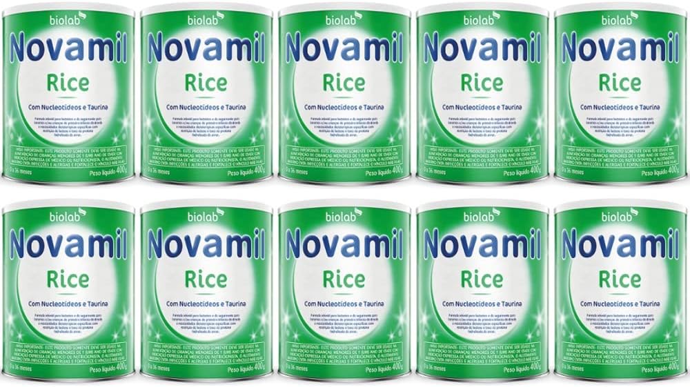 Novamil Rice Fórmula Infantil 400g - Kit com 10 Latas | Amazon.com.br