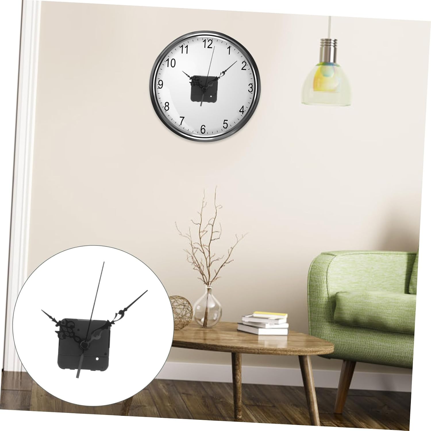 UKCOCO Battery Operated Clock Mechanism Counter-clockwise Clock Movement Kit Works Replacement
