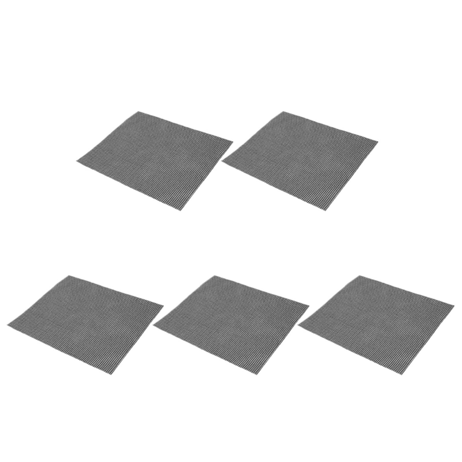 Tapis de barbecue en maille découpable pour grille et tranches de viande - Lot de 5
