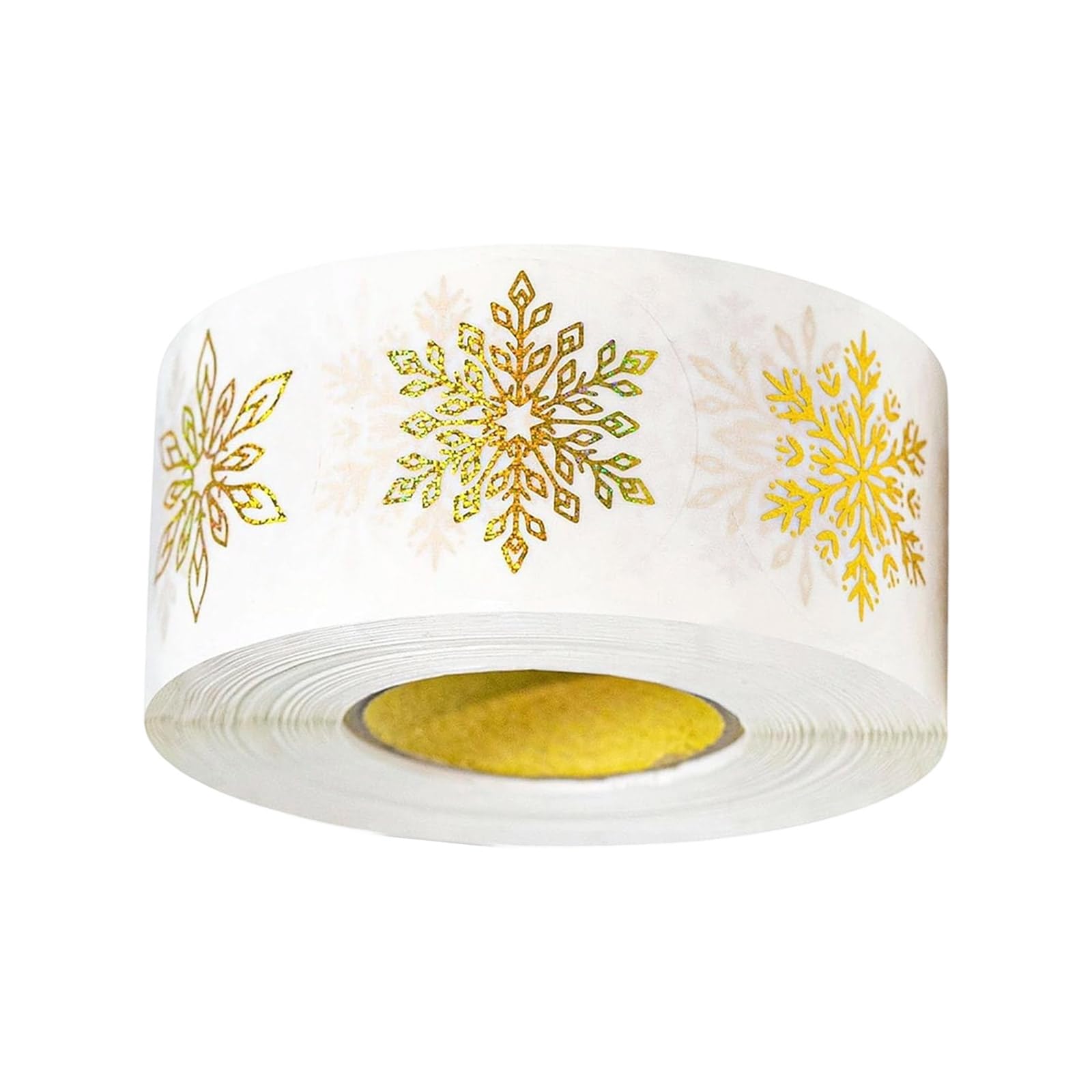 Snowflake Sticker Aesthetic Christmas Label Envelope Seals Decorative Sticker for Card Decoration Snowflake Transparent Roll Sealing