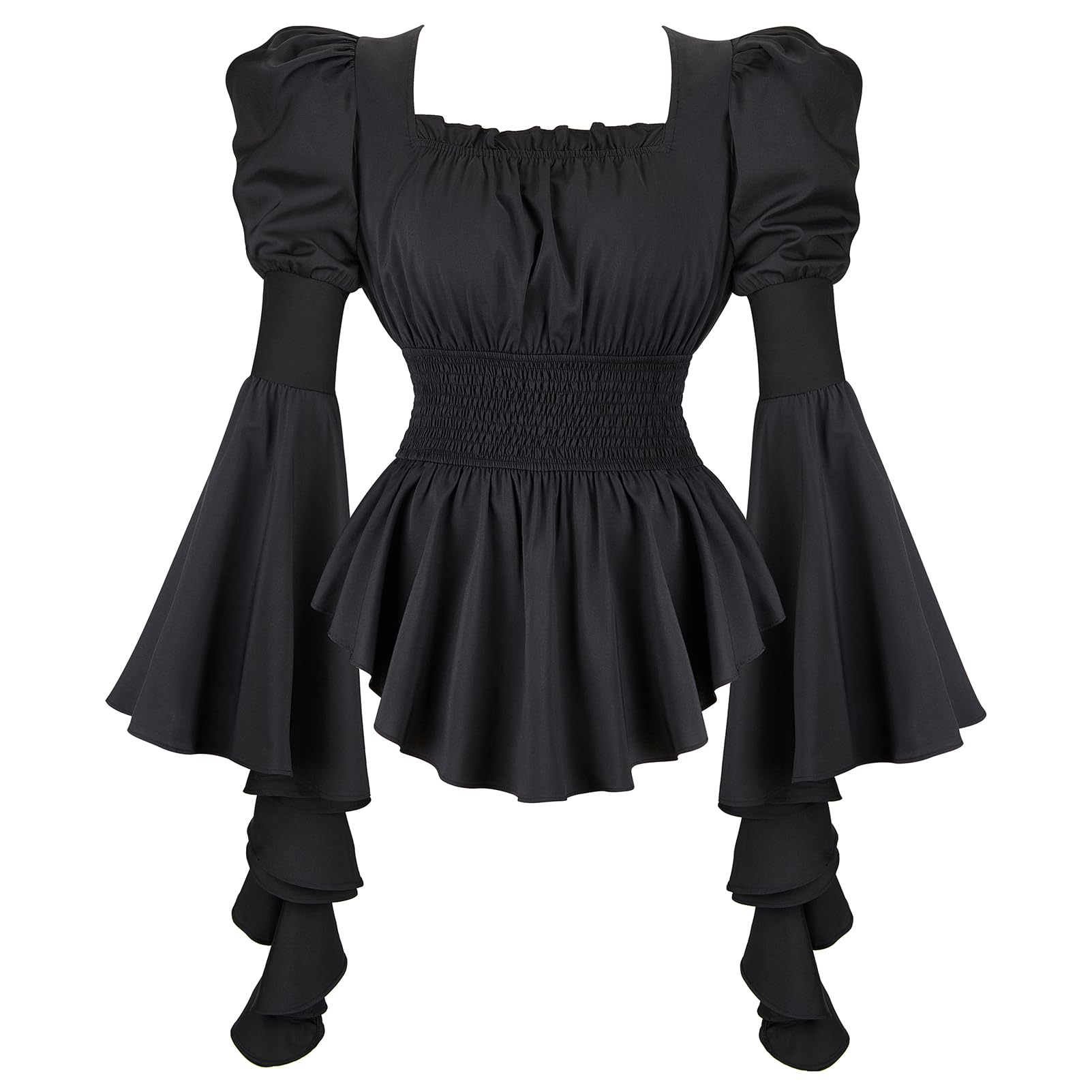 Womens Tops and Blouses Victorian Pirate Skirt Costumes Steampunk Plus Size Renaissance Shirt