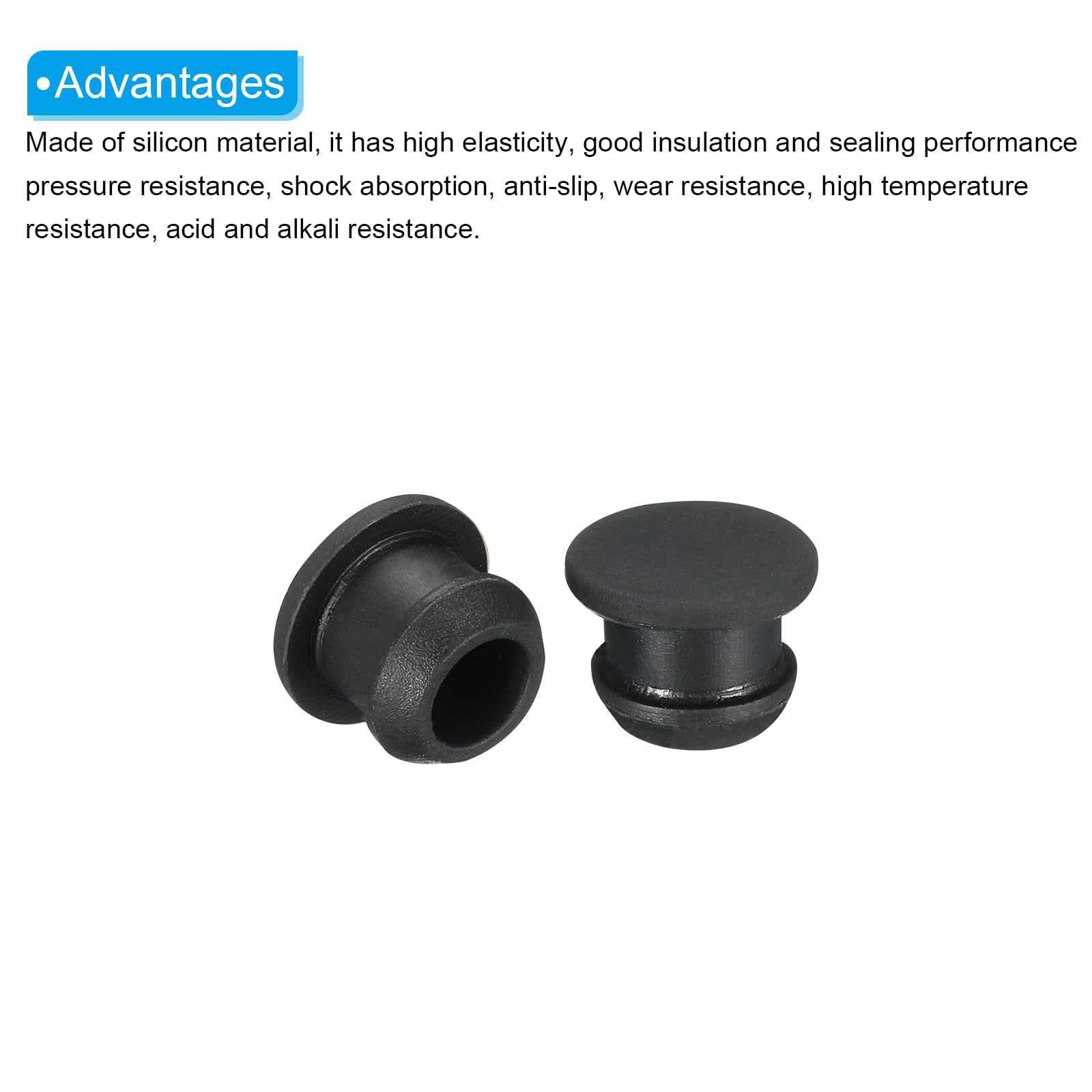 TA-VIGOR 30Pcs Silicone Snap in Locking Hole Plugs, 10mm Diameter Hole Stoppers - Image 4