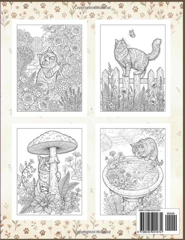 The Cute Cat Coloring Book for Adults: Detailed Coloring Book for Older People, Perfect Gift for Cat Lovers image 3