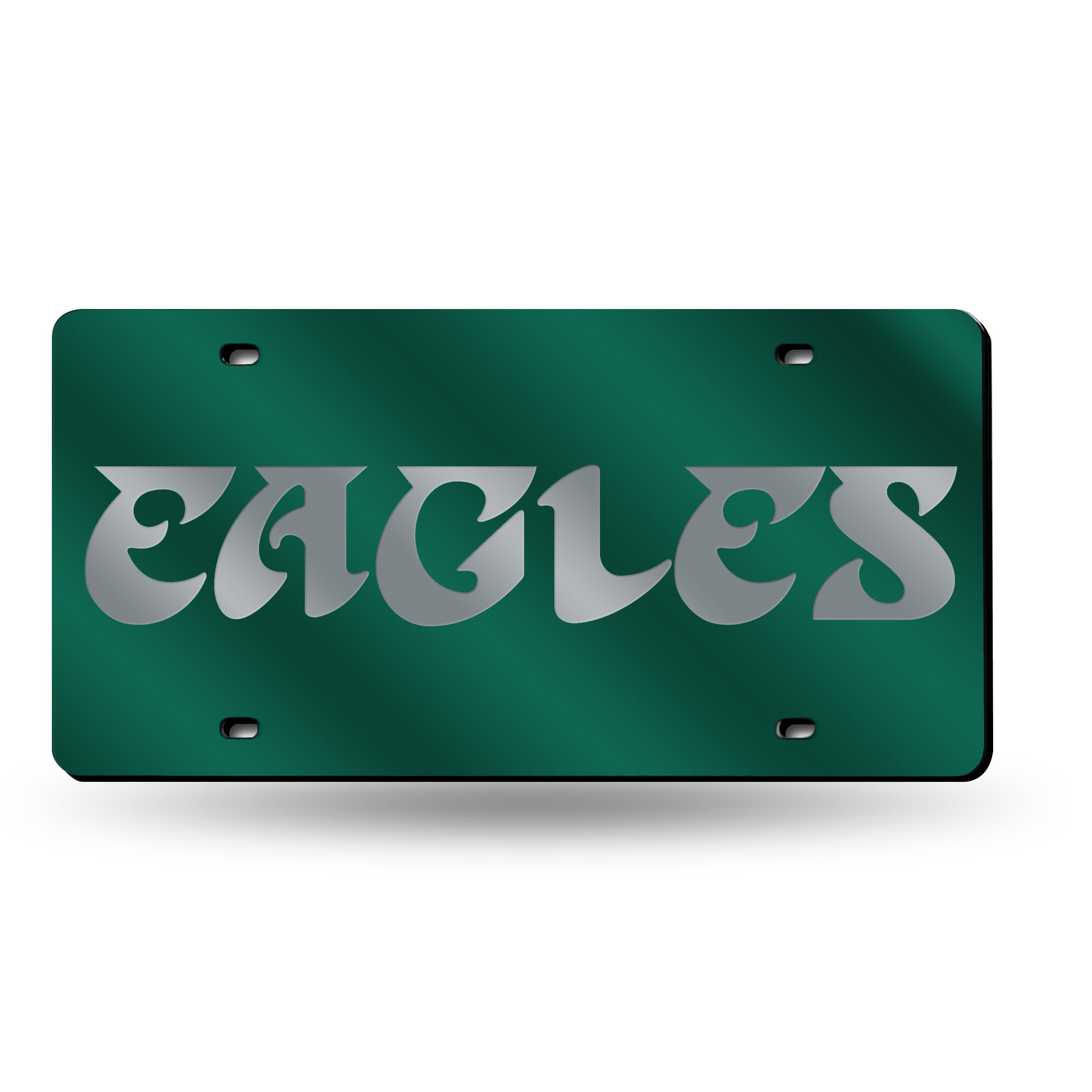 Rico Industries NFL Philadelphia Eagles Green Retro 12" x 6" Laser Cut Tag for Car/Truck/SUV - Automobile Décor