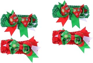 Didiseaon 4 Pçs Arco Tiara Acessórios De Cabelo Infantil Tiara Acessórios De Arco De Cabelo De Natal Faixa De Cabelo Natal Arco Acessórios De Cabelo Natal Bebê Headwear Lenço De Bebê Rosto