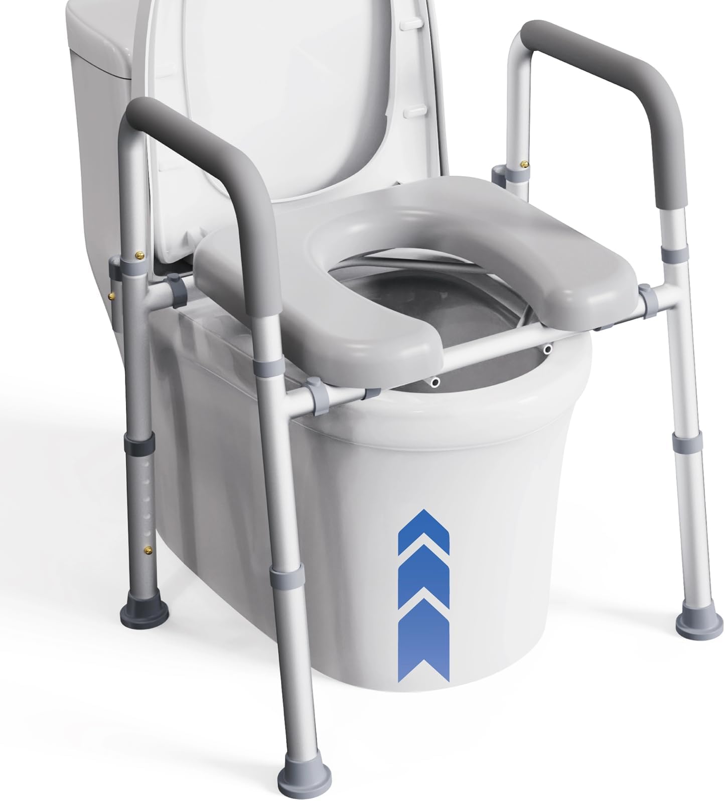 Raised Toilet Seat with Handles for Elderly, Toilet Seat