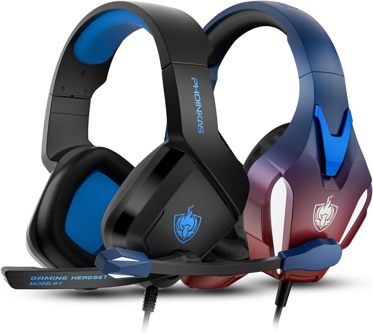 (2 PCS) H1 Gaming Headset & H9 Gaming Headset, for PS4