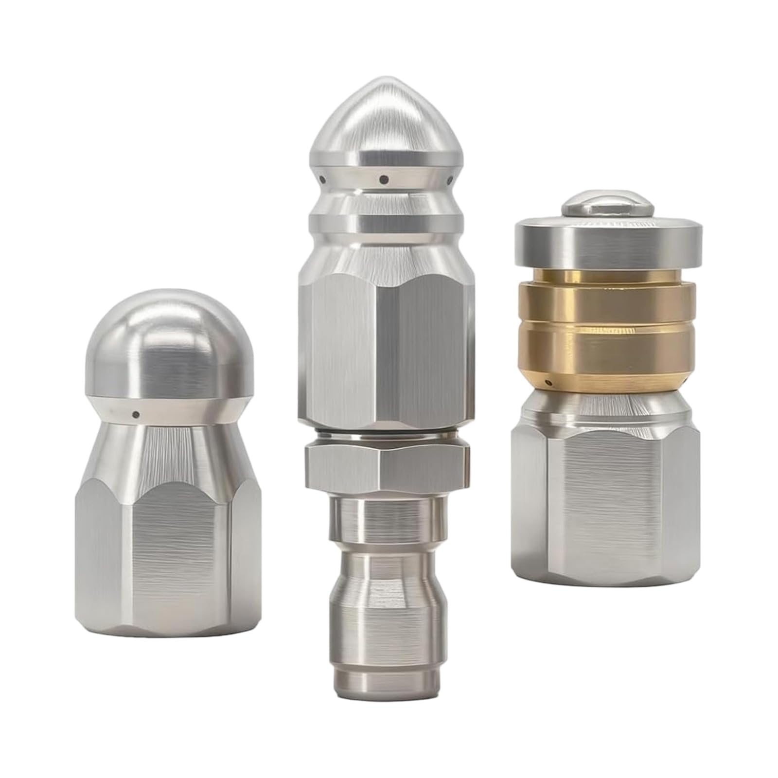 CUNZJIA Quick Connects Drain Nozzle Stainless Steel Sewer Nozzle for Efficient Pipe Unclogging and Maintenance