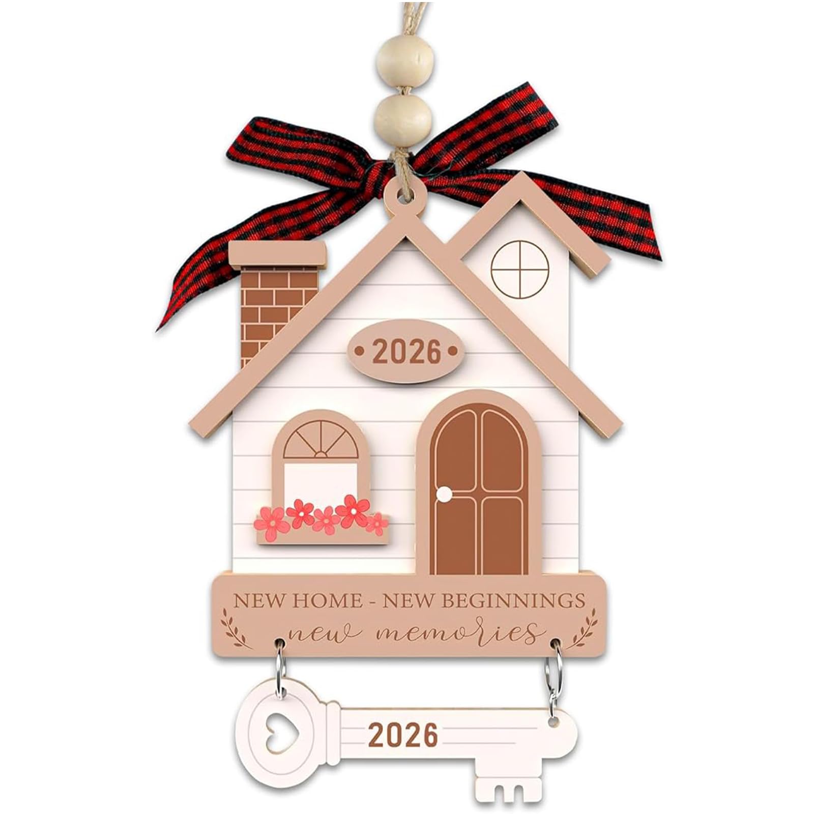 Yabgkgagnan Women's New Home Gifts Ornament 2026, Wooden House Decorations New Home Housewarming,Unique Homeowners Gift Hanging, For Couple Keepsake For First Homes Beginnings For Family Friends