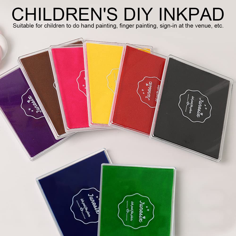 8 colori 12,5 x 10 cm grandi dimensioni lavabili fai da te Craft Ink Pad, Finger Painting Ink Pad, Color Stamp Pad per carta, biglietti, quaderni, poster
