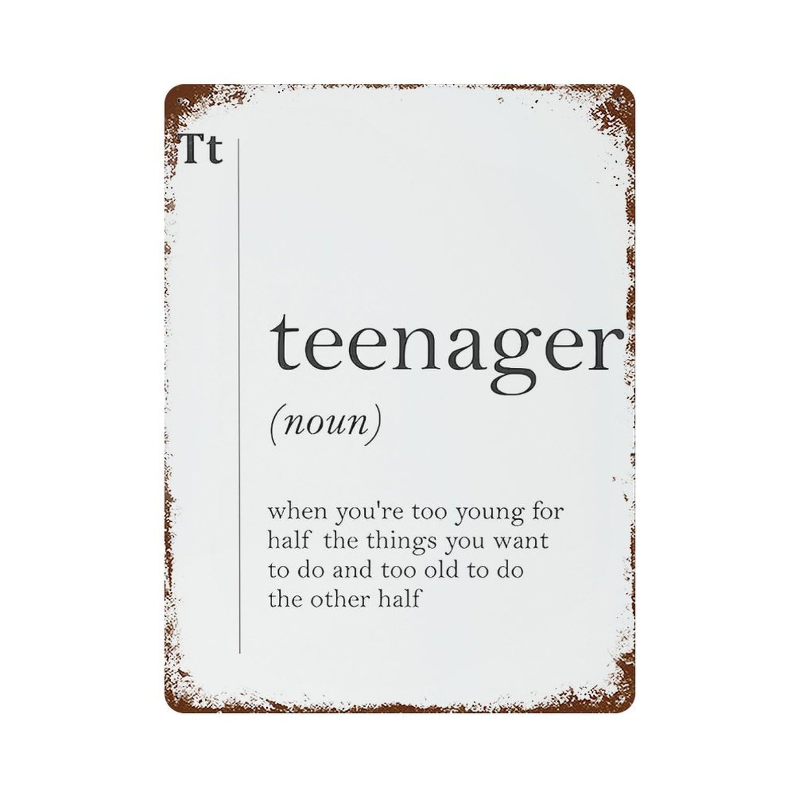 xiaoxiaoshen Teenager Definition Wall Decor Art Metal Tin Poster Modern Home Decor Art Home Bar Shop Decorations Vintage Sign 40x30cm