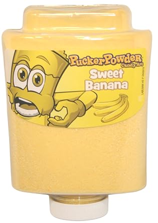 Pucker Powder Sweet Banana,Party Favors - Weddings - Receptions - Bridal and Baby Showers - Birthdays - Toppings - Decorations, 9.5oz - 1 Ct