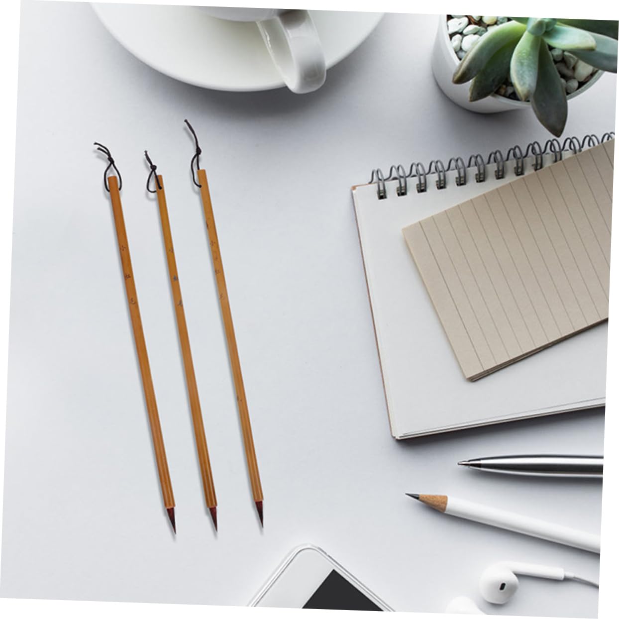 NUOBESTY 5 Set Calligraphy Set Pennello Set Spazzole Penna Calligrafia Con Diverse Funzioni Arredamento Scrittura Calligrafica Pratica Penna Calligrafica Palo Di Bambù 4 Pezzi * 5