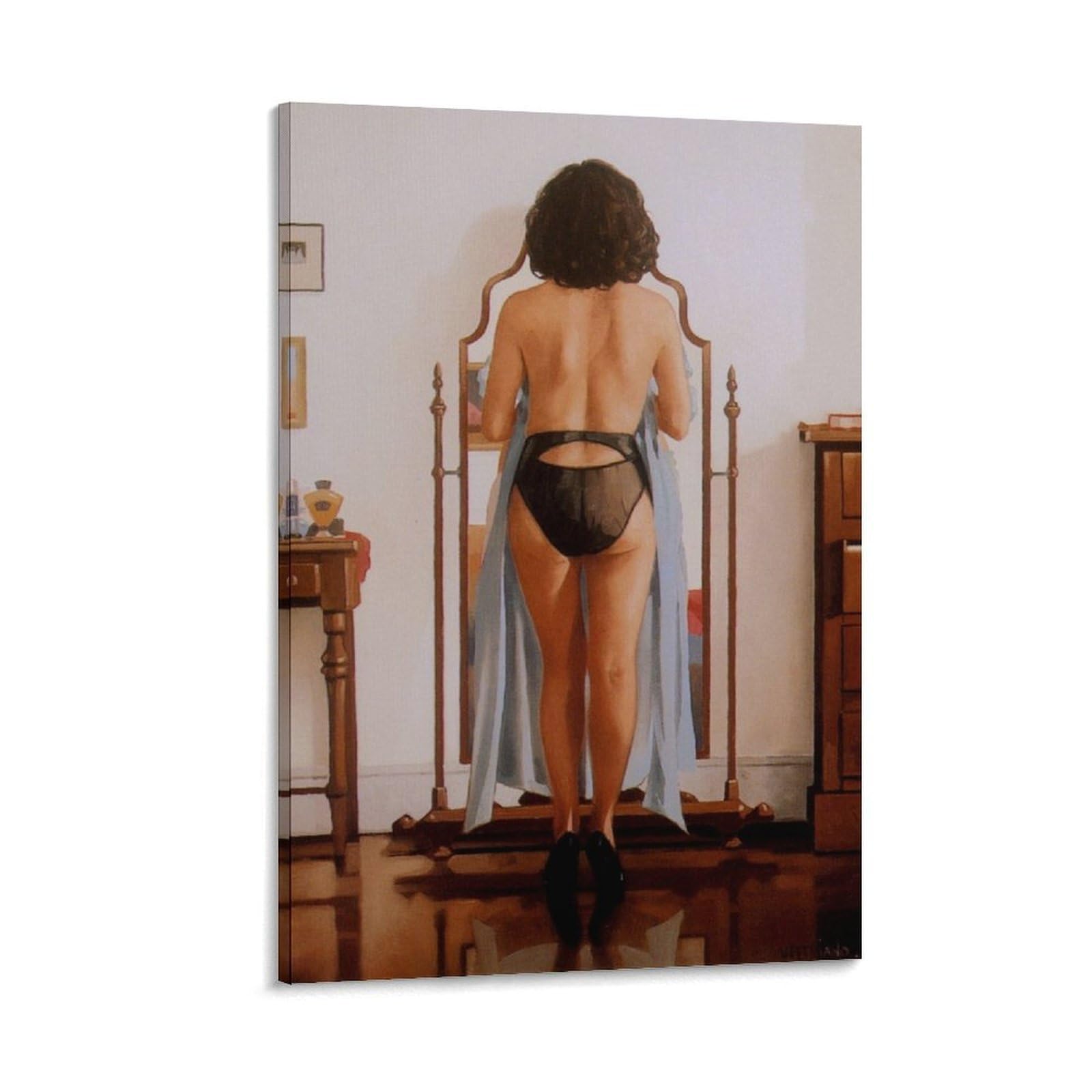 The Blue Gown II by Jack Vettriano Wall Art Prints Poster Wall Art Painting Canvas Living Room Prints Bedroom Decor 24x36inch(60x90cm) โ image 1