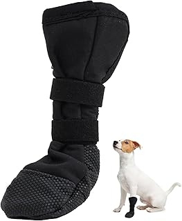 Dog Paw Wound Recovery Boot, Breathable Bootie for Injured Paw, Anti-Slip Shoe with Self-Adhesive Strap, Dog Paw Protector...