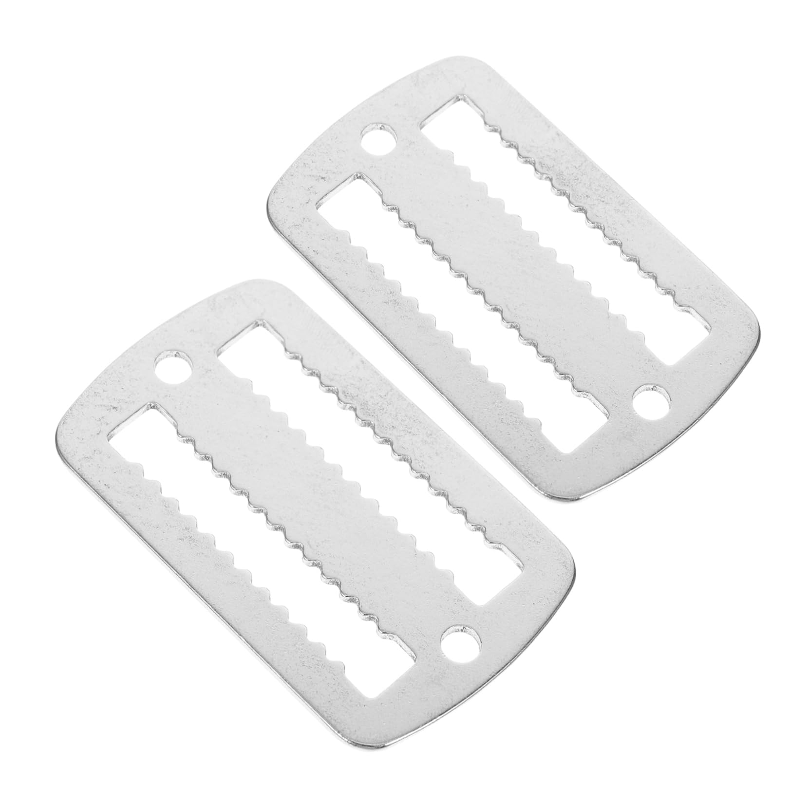 SUPVOX 2pcs Diving Belt Buckle Clips with Serrated Design Stainless Steel Webbing Belt Retainers for Secure Gear Management in Scuba Diving and Snorkeling Activities