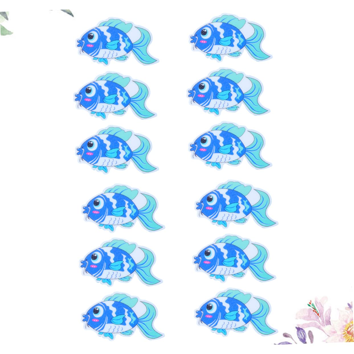 WOONEKY 36piezas Pegatinas Antideslizantes De Pescado para Baño De Seguridad Bañera y Ducha Adhesivos Decorativos De Peva para