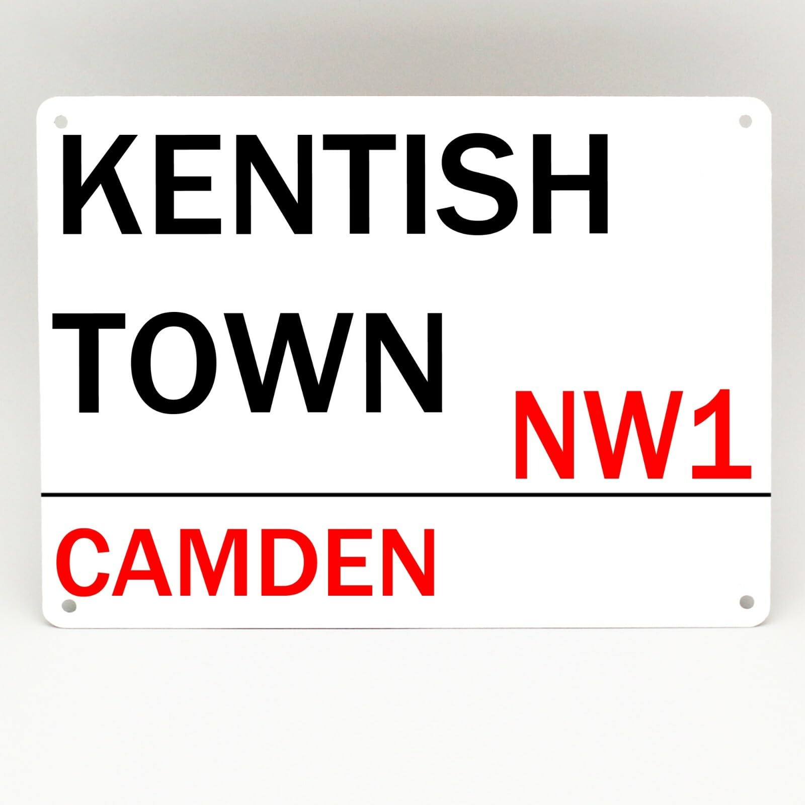 Ingzzaac Metalpostera125919 Kentish Town Camden Metal Sign London Street Novelty Retro Wall Plaque Street Sign 8X12 Inches