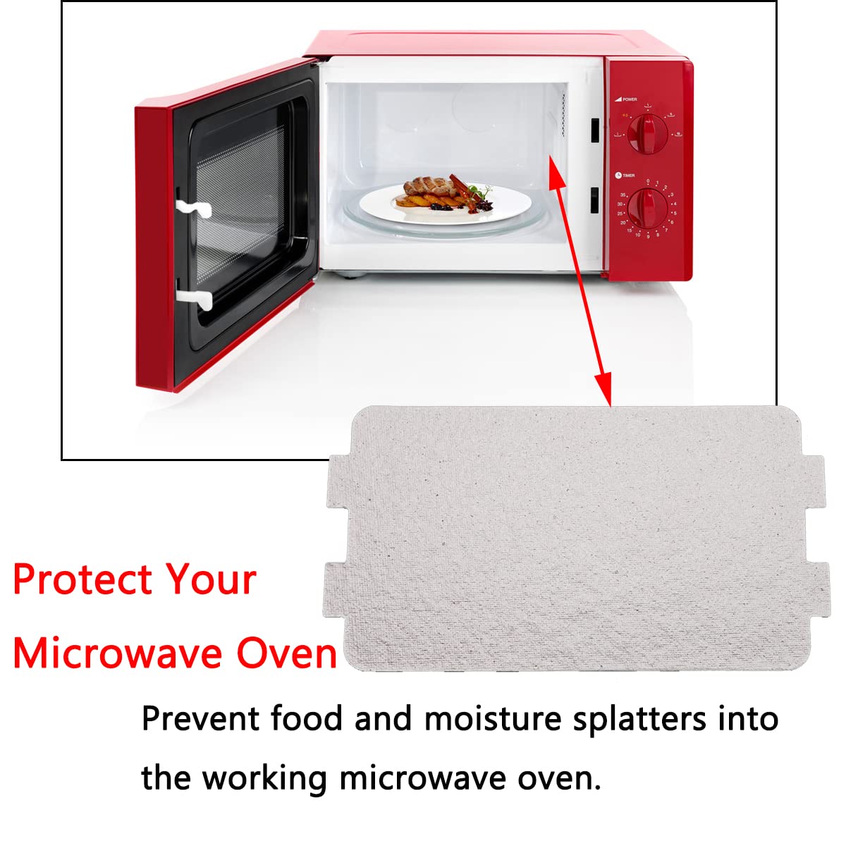 Lot De 6 Plaques Mica Pour Four Micro-ondes – 15 X 12 Cm, Universelles, Isolantes Thermiques – Faciles à Découper