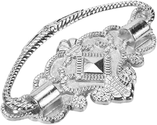 Miniatura 4 de FarBoat 10 manijas de fianza de estilo antiguo, color plateado, decorativas, para puertas, muebles, cajas de madera (total de 2.835 x 1.693in,