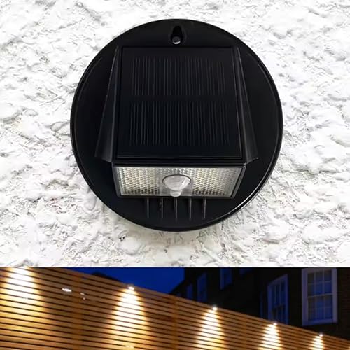 Miniatura 9 de Luces solares para exteriores para patio, poste de 4 x 4, sensor de movimiento de inundación brillante, 1000 lúmenes, del anochecer al amanecer,