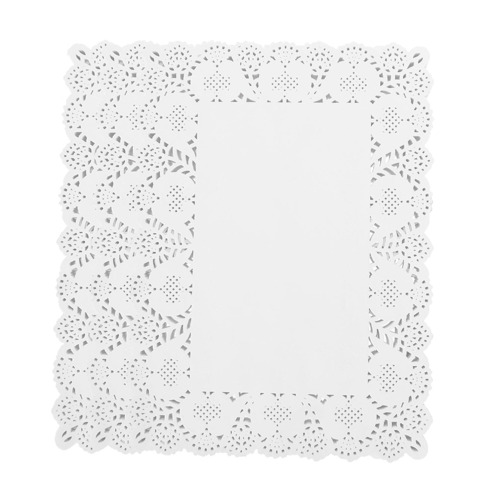 Papel alimentario absorbente rectangular VALICLUD tipo blonda blanca para vajilla y cocina