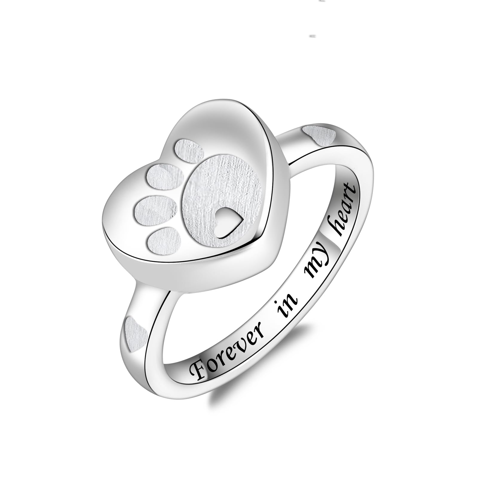 IOHUPCI Cremation Ring for Ashes 925 Sterling Silver Daisy Urn Ring Jewelry Keepsake Hold Loved Pets Dog Cat Ashes (8) (Silver, 7)
