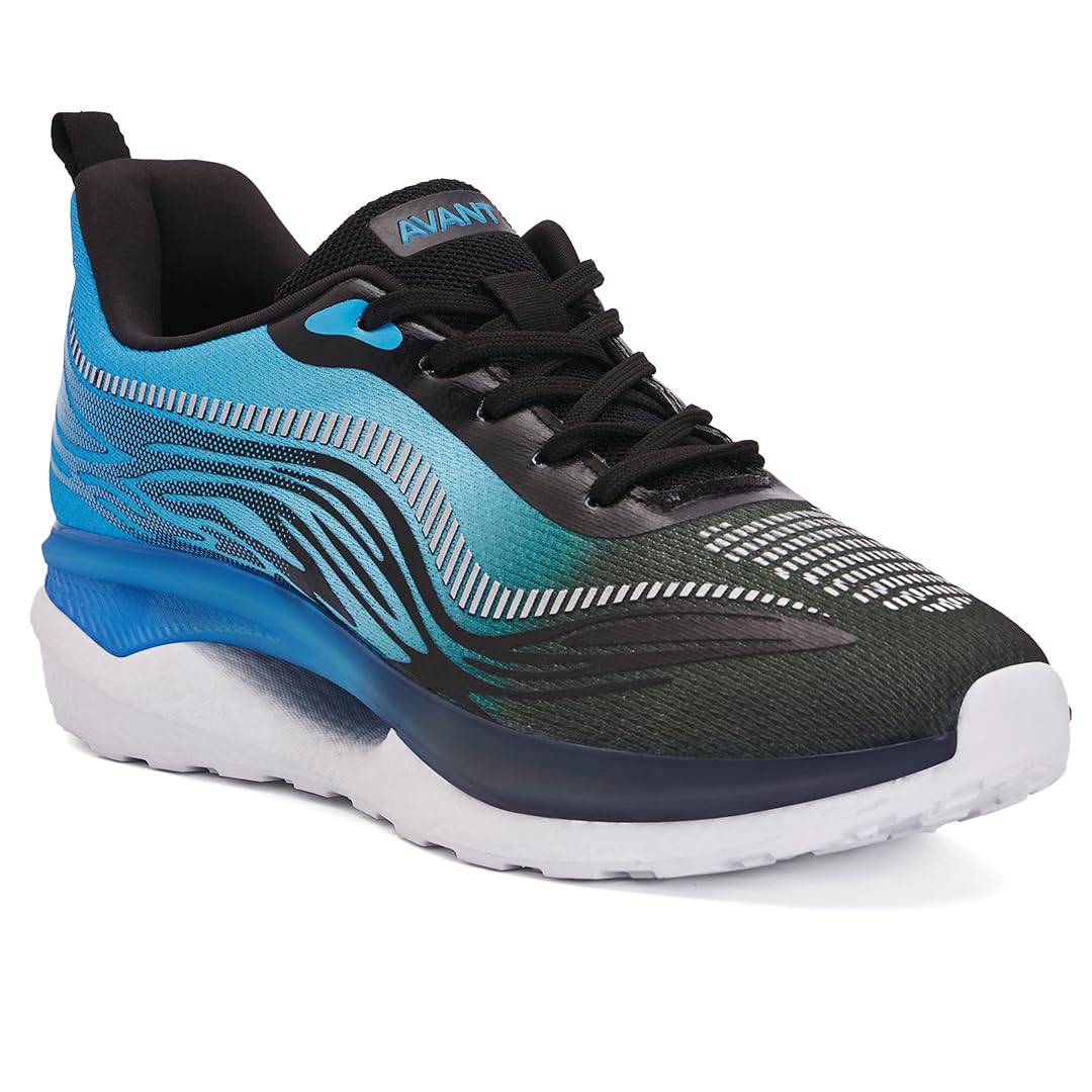 AVANT Mens Hexagon Sports Shoes - Black/Sky Blue- UK 7 (B0CZ7JFP6N) Amazon Price History, Amazon Price Tracker