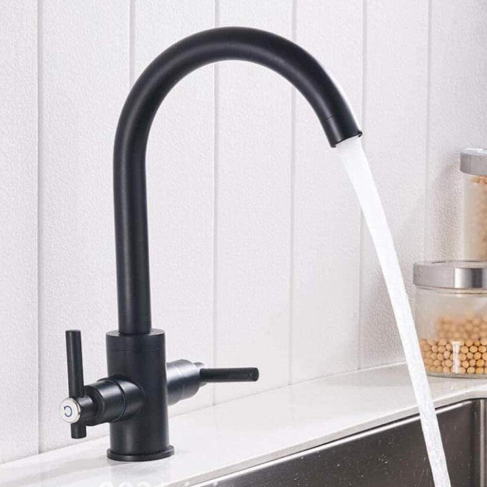 Mitigeur de lavabo double poignée en laiton rotatif à 360°