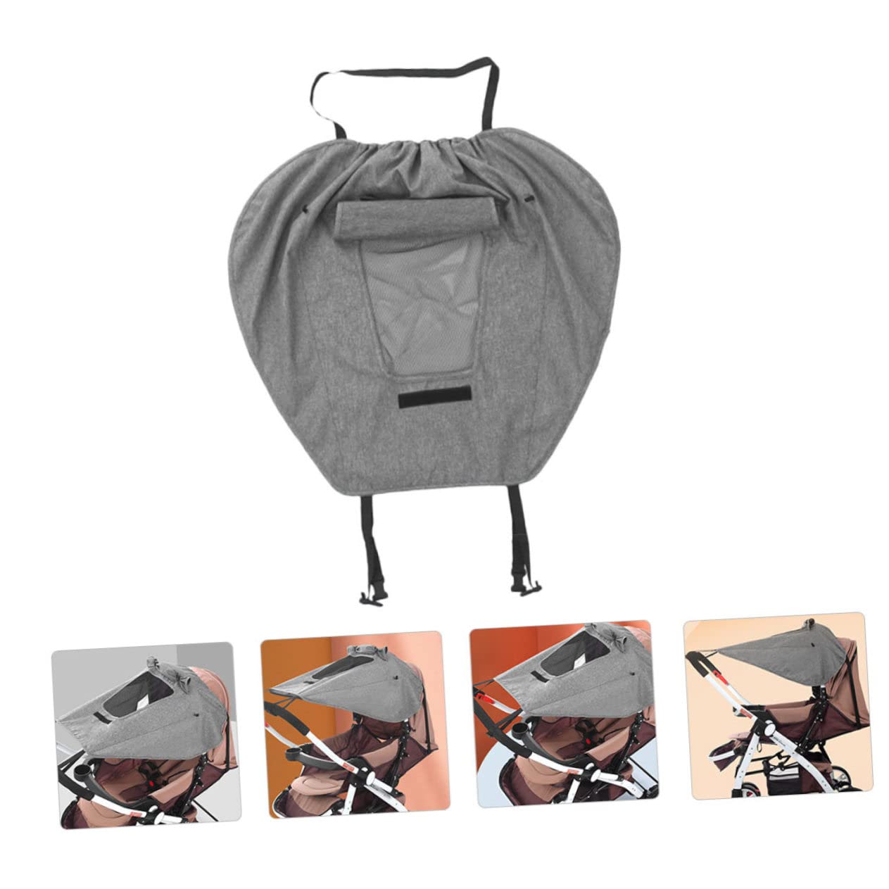 Abaodam Stroller Sun Shade Cover Baby Stroller Sunshade Uv Sunscreen Full Coverage Easy to Install