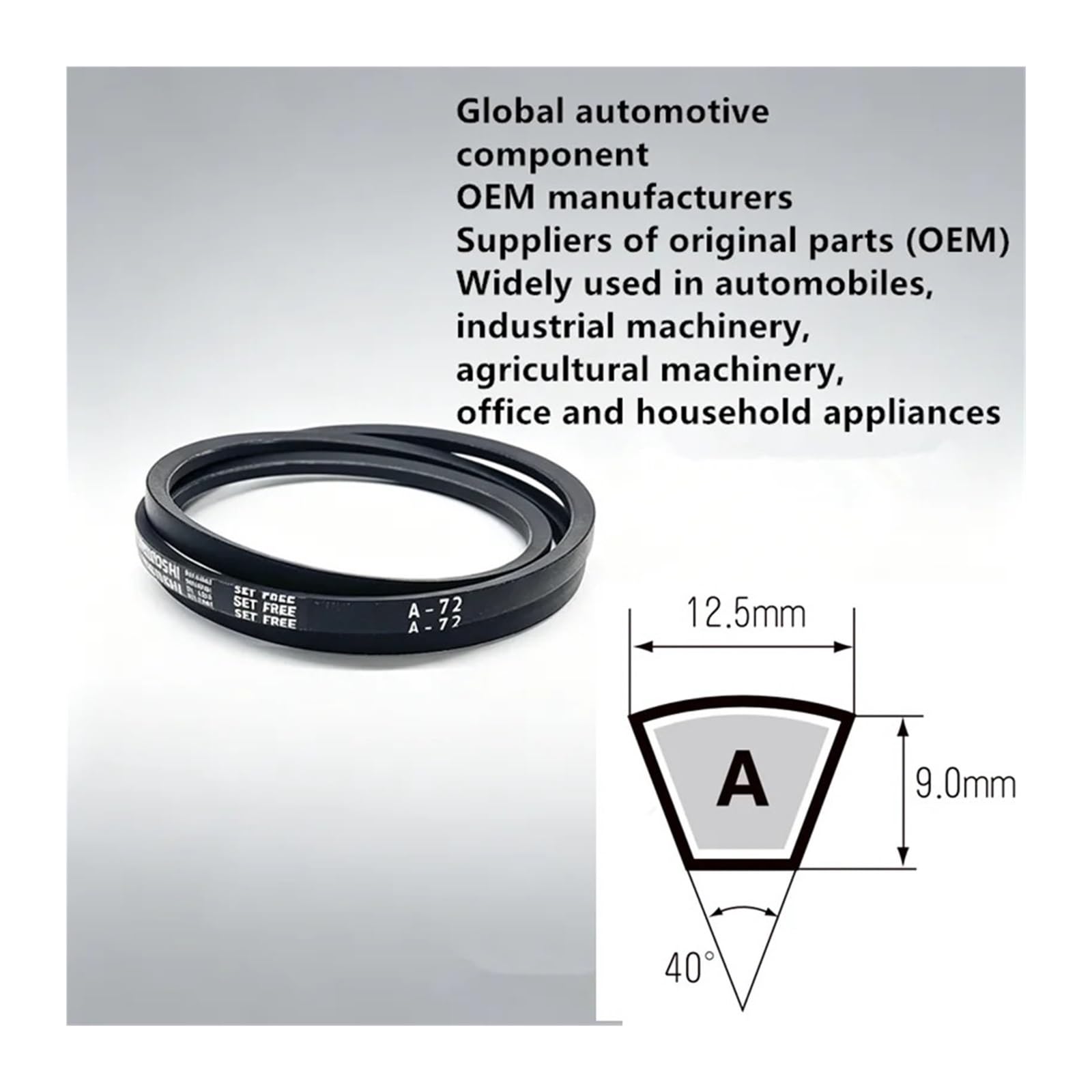Cintura a V resistente avvolta in Giappone da 1/5 pezzi | Adatto for macchinari industriali pesanti(5pcs,A-112)