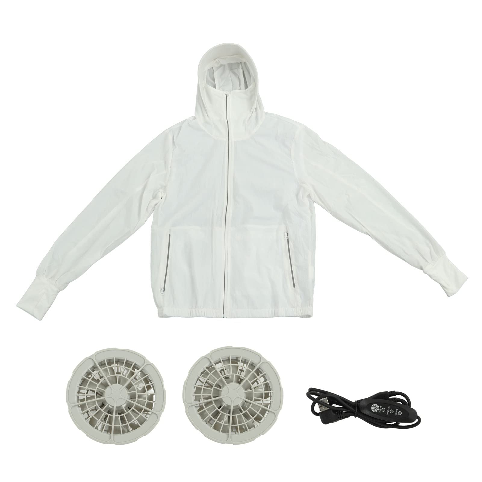 Air Conditioned Clothes, Wearable Cooling Fan Vest Air Conditioned Cool Jacket Evaporative Cooling, 3 Speed, Sun Protection AC Jacket for Men Women Outdoor Working Activities