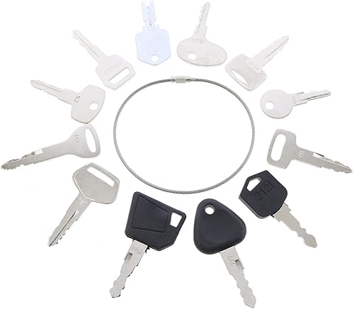 Miniatura 2 de Solarhome Juego de llaves de montacargas para carretilla elevadora, juego maestro de llaves de encendido para Yale Cat Clark Komatsu Doosan Nissan