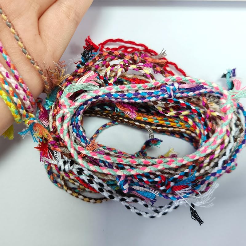 30PCS Colorful Handmade Braided Friendship Bracelets, Adjustable Woven Wraps for Women and Men, Perfect Matching Accessories for Adults - Image 5