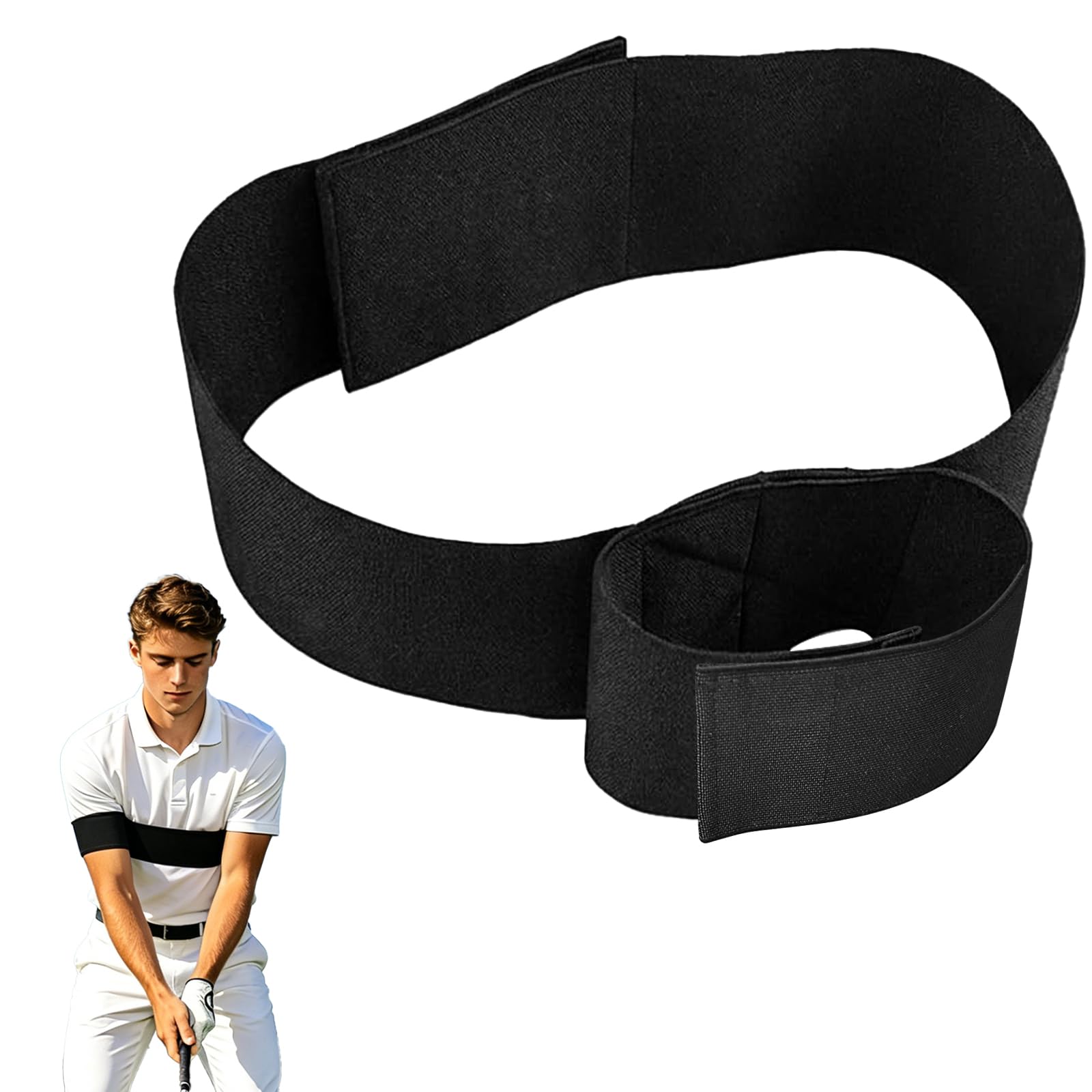 Fit·Kit·Lit Golf Slider Training Aid, Golf Swing Training Aid with Adjustable Waist Arms, Excellent Elasticity Golf Aids for Improve Swing Stability Training Muscle Memory
