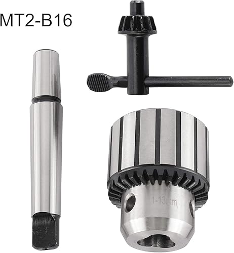 Miniatura 2 de Tipo de llave portabrocas MT2 bielas con acero al carbono 0.039-0.512 in capacidad estable para centrar, roscar, escariar para tornos de metal y