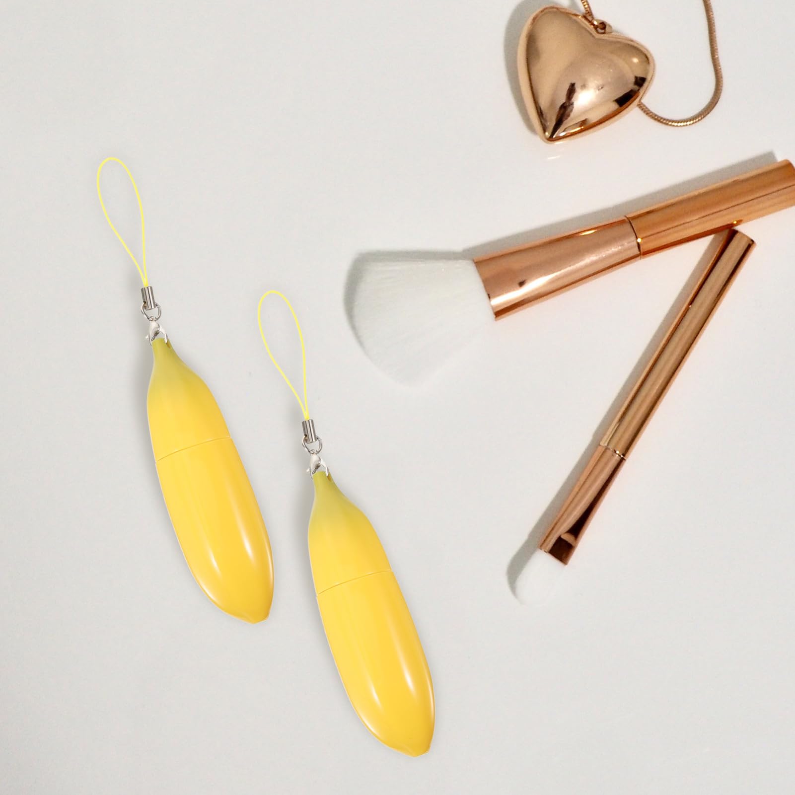 VICASKY 4 Sätze Leere Lippenbalsam Flaschen Bananenförmige Lipgloss Röhrchen Nachfüllbare Behälter Für Diy Lippenpflege Tragbar Für Unterwegs Für Kosmetik Und Lippenpflege 6 Stück * 4