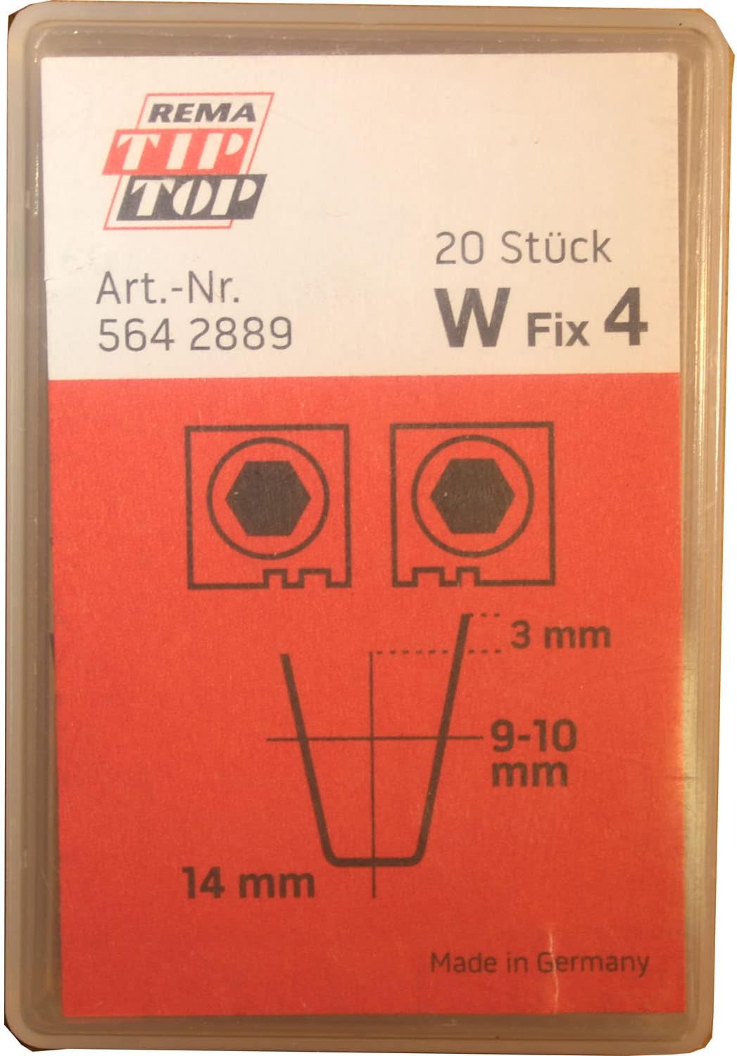 Rema Tip Top W-4 Tire Groover Blades 9-10mm Angle 20 Pack