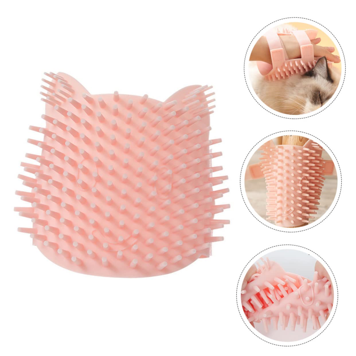 Beaupretty 3piezas Cepillo De Silicona Para Gatos Cepillo De Masaje y Auto-cepillado Para Esquinas Accesorio De Cuidado Para Mascotas Fácil Instalación Paredes y Muebles Para Higiene y