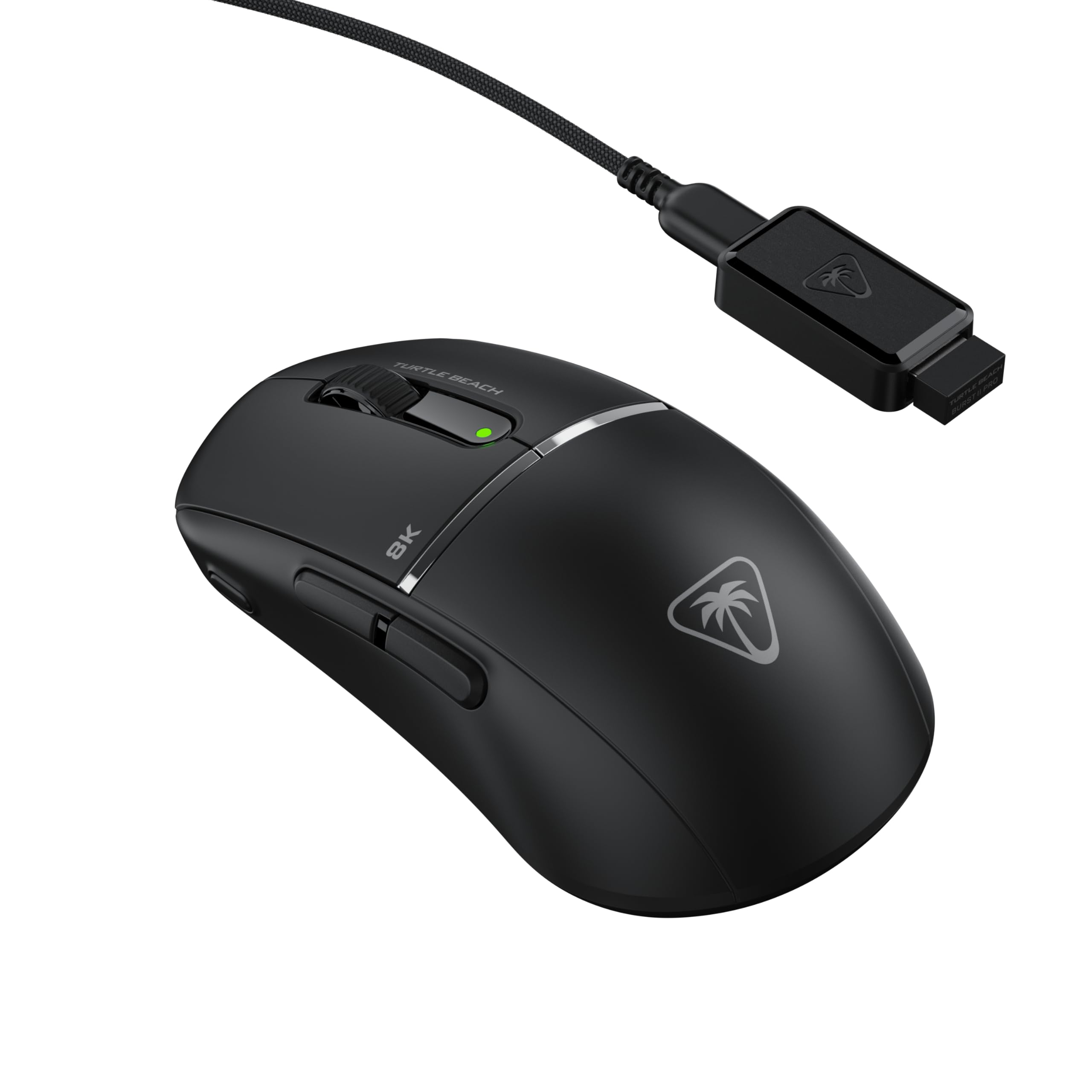 Turtle Beach Burst II Pro Noir Souris de Gaming Esport sans Fil avec Ultra-légère avec 57 g, 150 Heures d'autonomie de la Batterie, capteur Optique 30K DPI et 8 entrées programmables pour PC