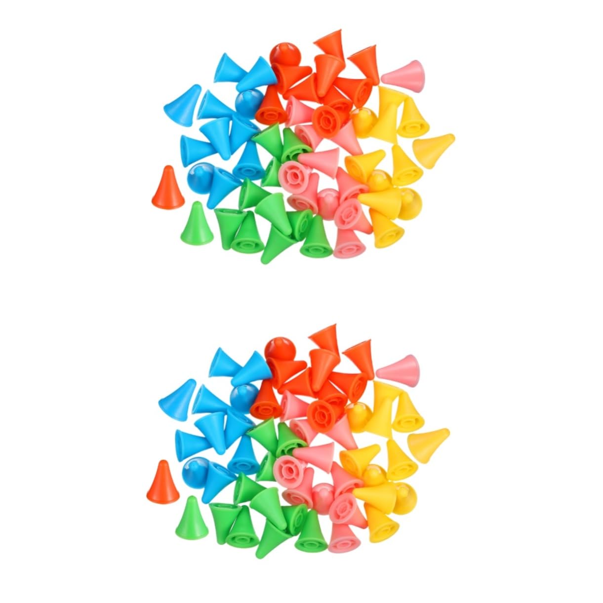 HOMSFOU 2 Set Protezione della Protettivo Cappucci Colorati degli Aghi Punto Parte Dell'ago per Cucire Coperture per Punti Piccoli Dell'ago 100 Pezzi * 2