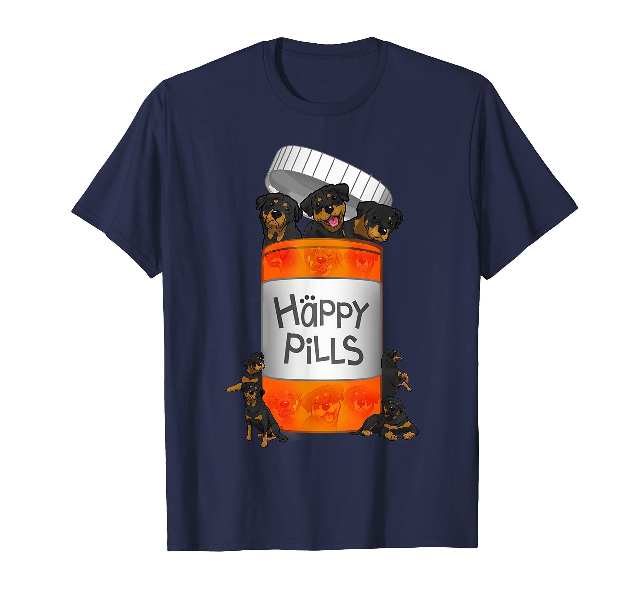 Rottweiler Happy Pills T-shirt