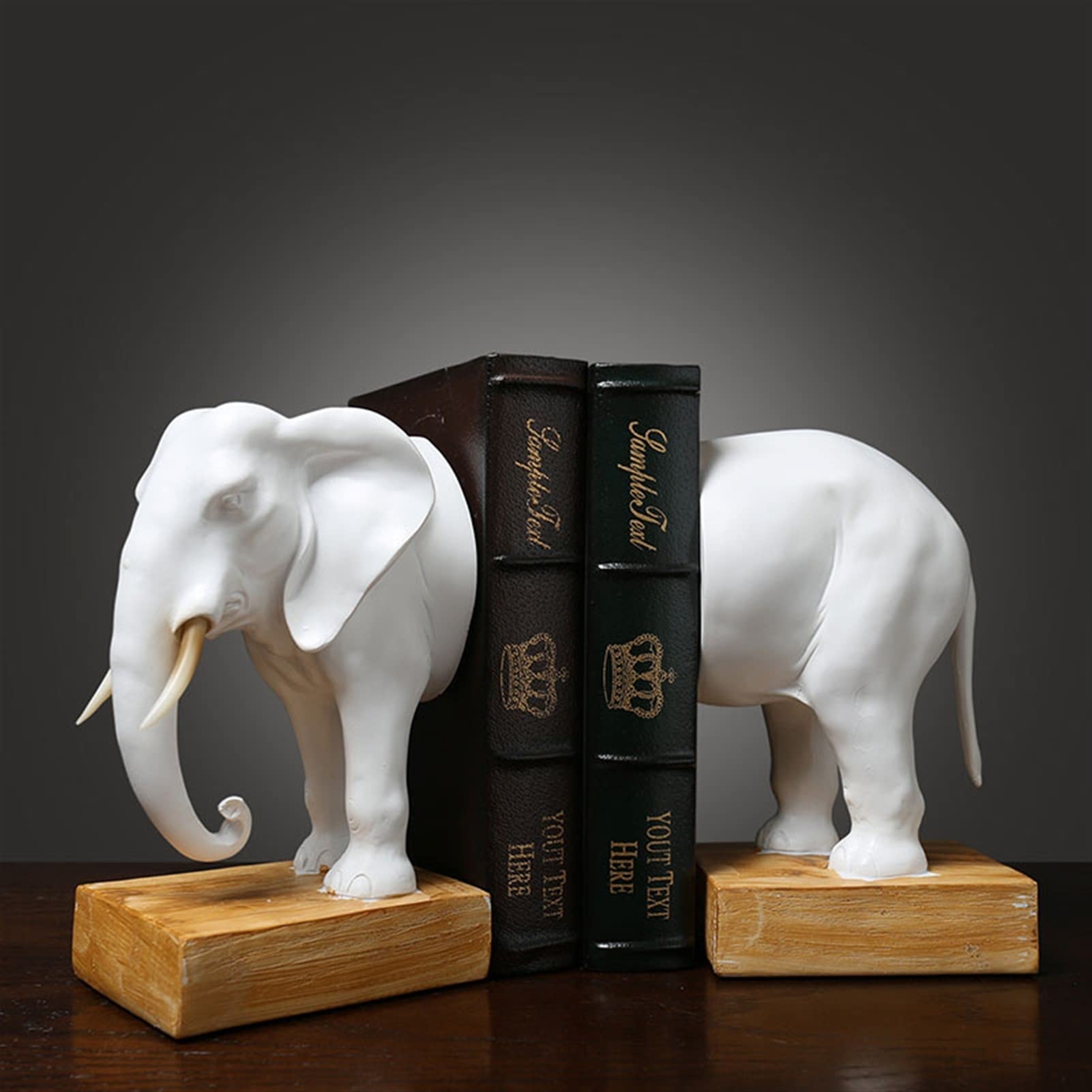 Antique Elephant Bookends Home Study Room Office Office Decoration Unikalne Podpórki do Książek
