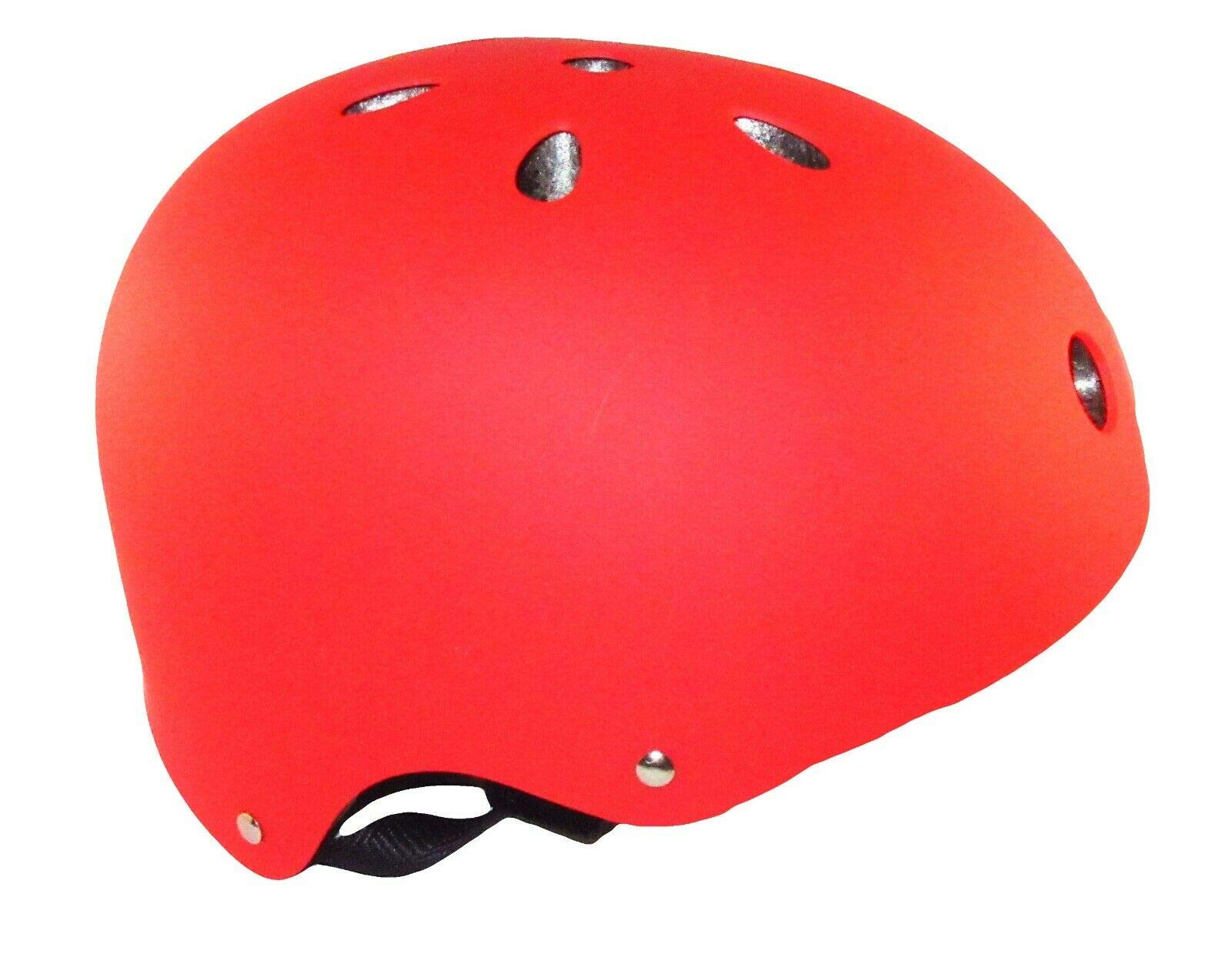 AuraZoom BMX Skating Skateboarding Cycling Scootering Helmet (Red, Medium)