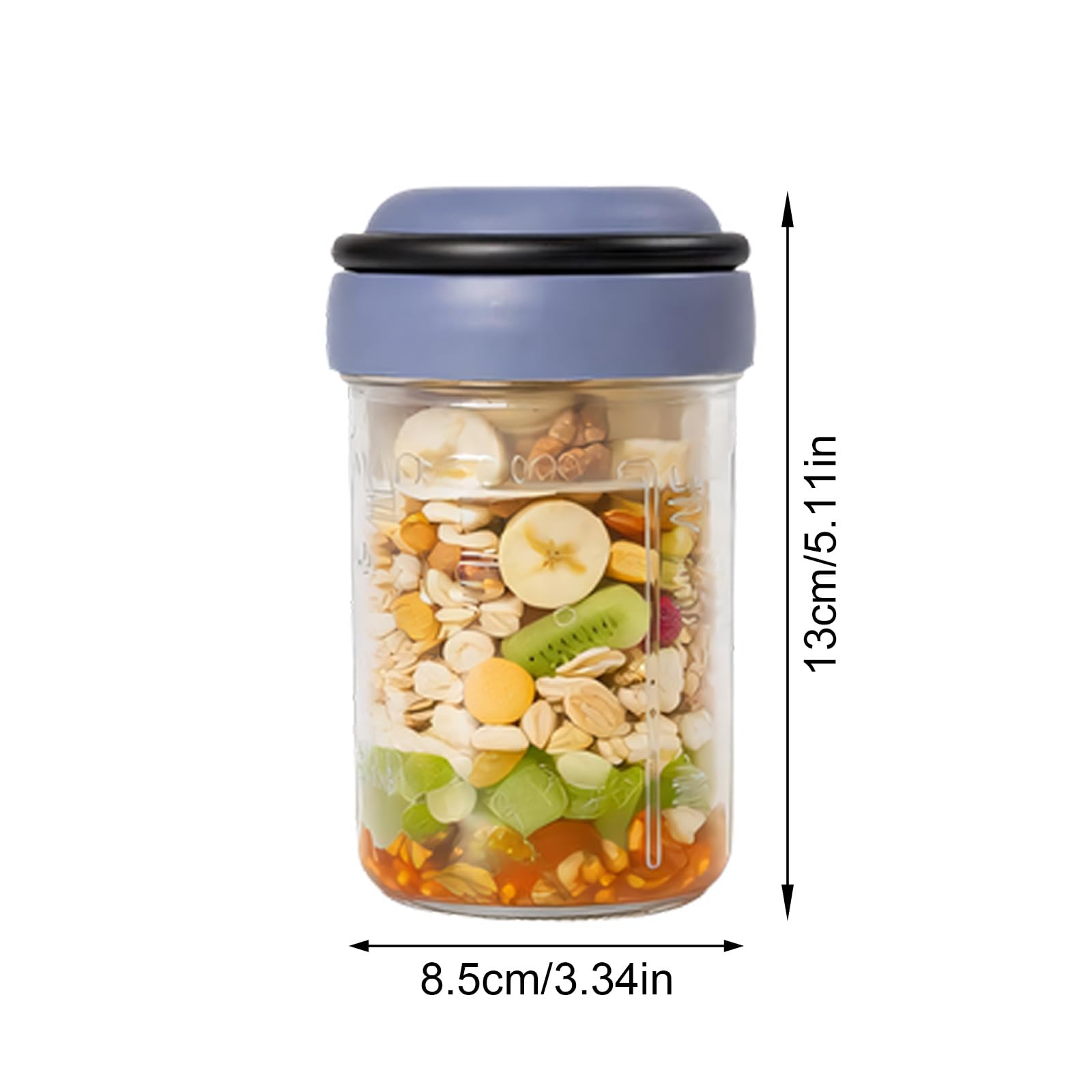 Set di 4/2 barattoli pieghevoli per cereali, noci, yogurt e snack, facili da trasportare, sicuri per le fuoriuscite, ideali per i viaggi