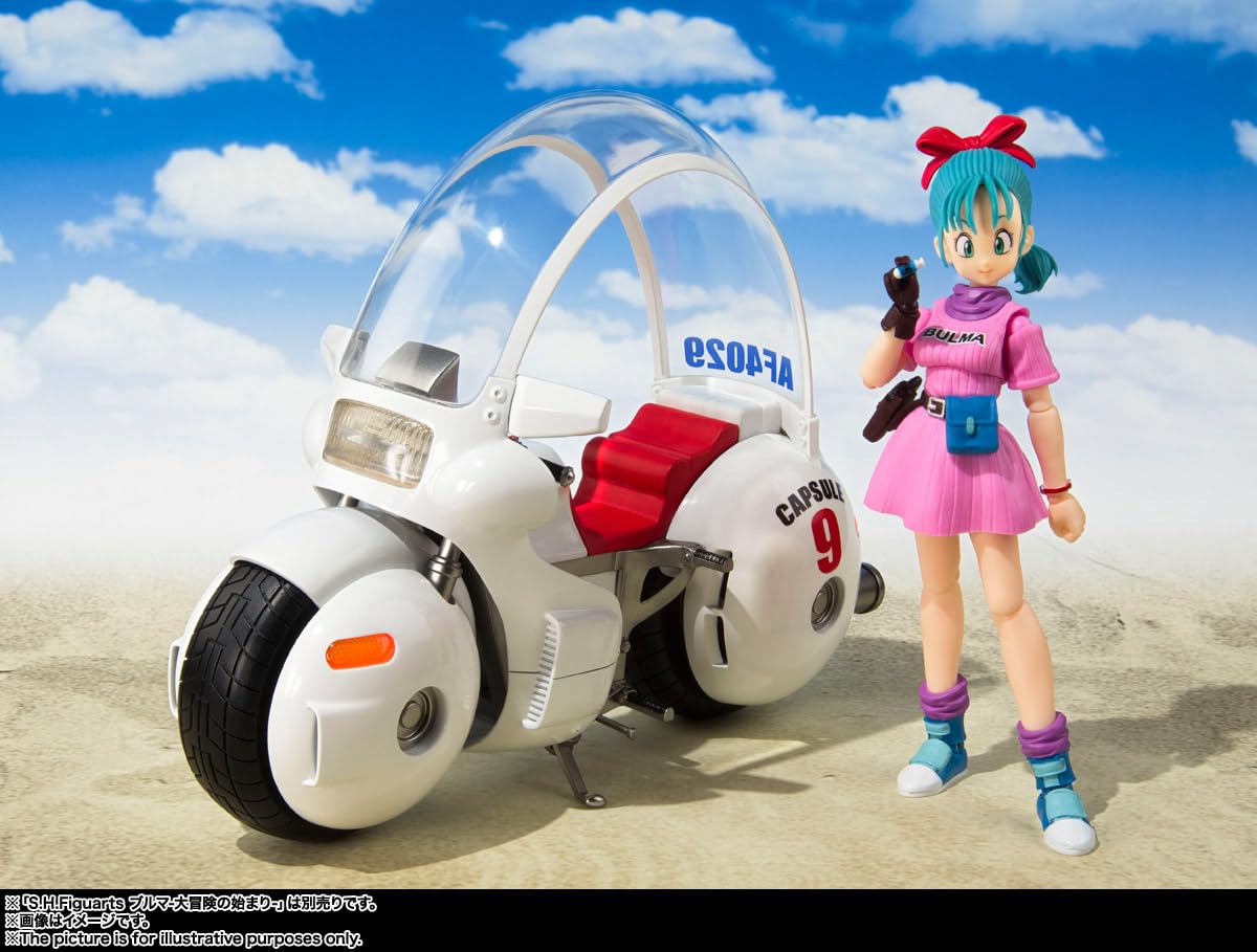 TAMASHII NATIONS - Dragon Ball - Motocicleta Bulma -Cápsula Hoipoi No. 9-, Figura de acción Bandai Spirits S.H.Figuarts