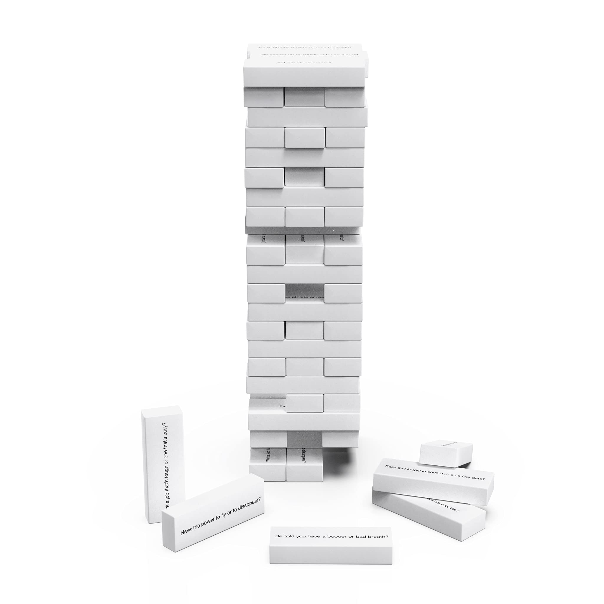 Fivepac Wooden Tumbling Blocks - Fun Family Stacking Block Game for Adults and Kids - Wooden Tumbling Blocks for 2 Players or More - Funny Games for Ages 5 and Up, Perfect for Game Night