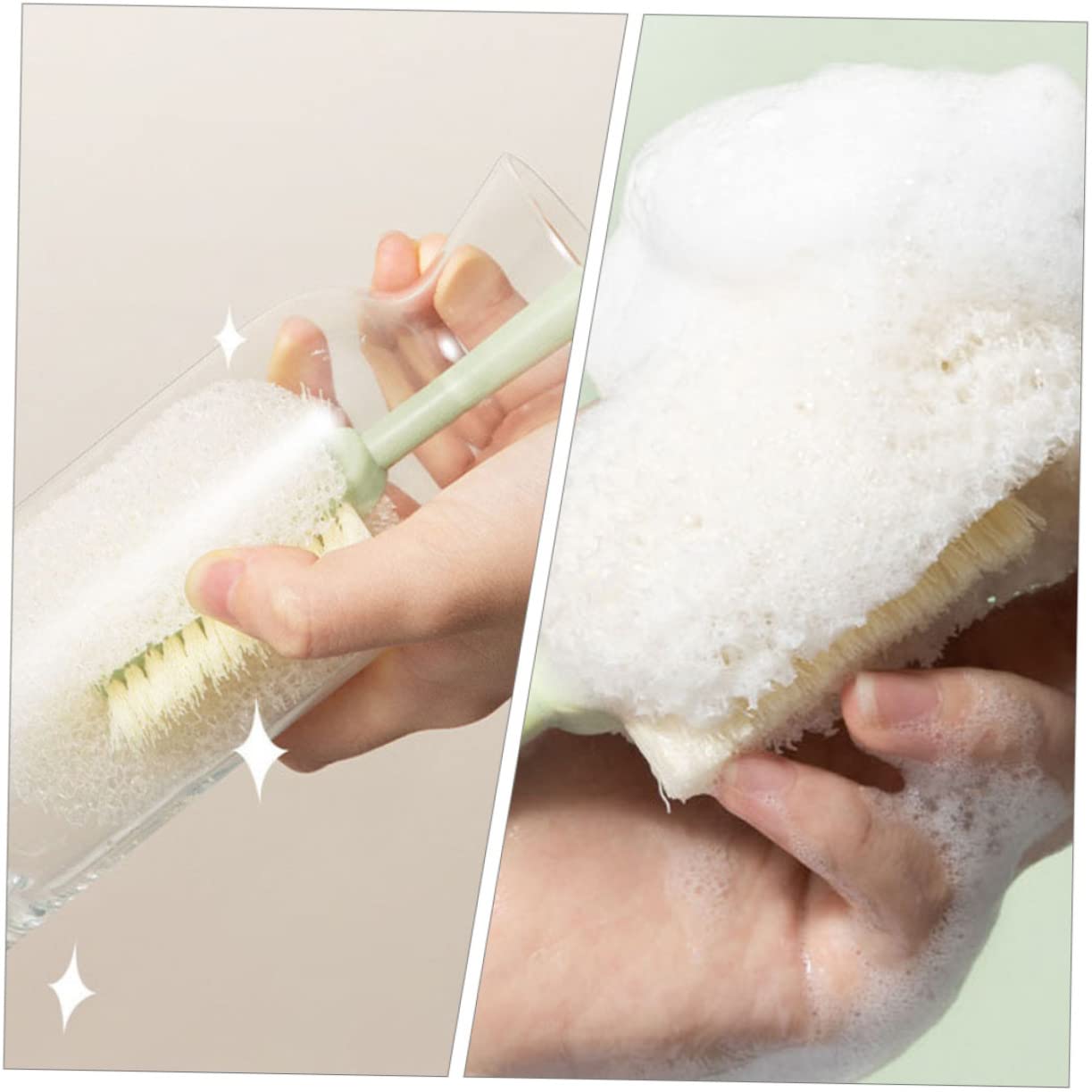 VALICLUD 3 set Spazzola Per Tazze Spazzole Per Bottiglie D'Acqua Trasparenti Spazzola Per Bottiglie D'Acqua Multifunzionale Per Bottiglie 3 pezzi*3