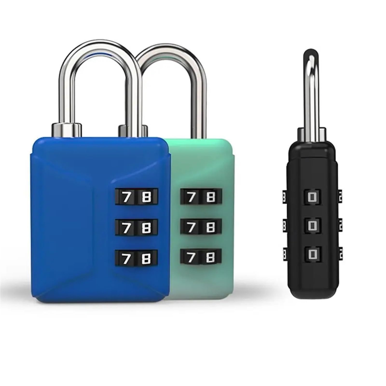 Cadenas casier dortoir portable à combinaison 3 chiffres blanc