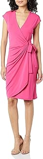 Women's Classic Cap Sleeve Wrap Dress (Available in Plus Size) - Buy now